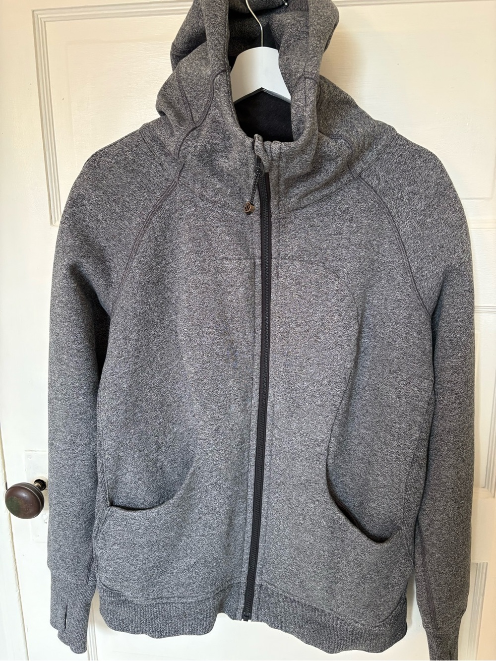 Woman’s Gray Hooded Zip-Up Jacket